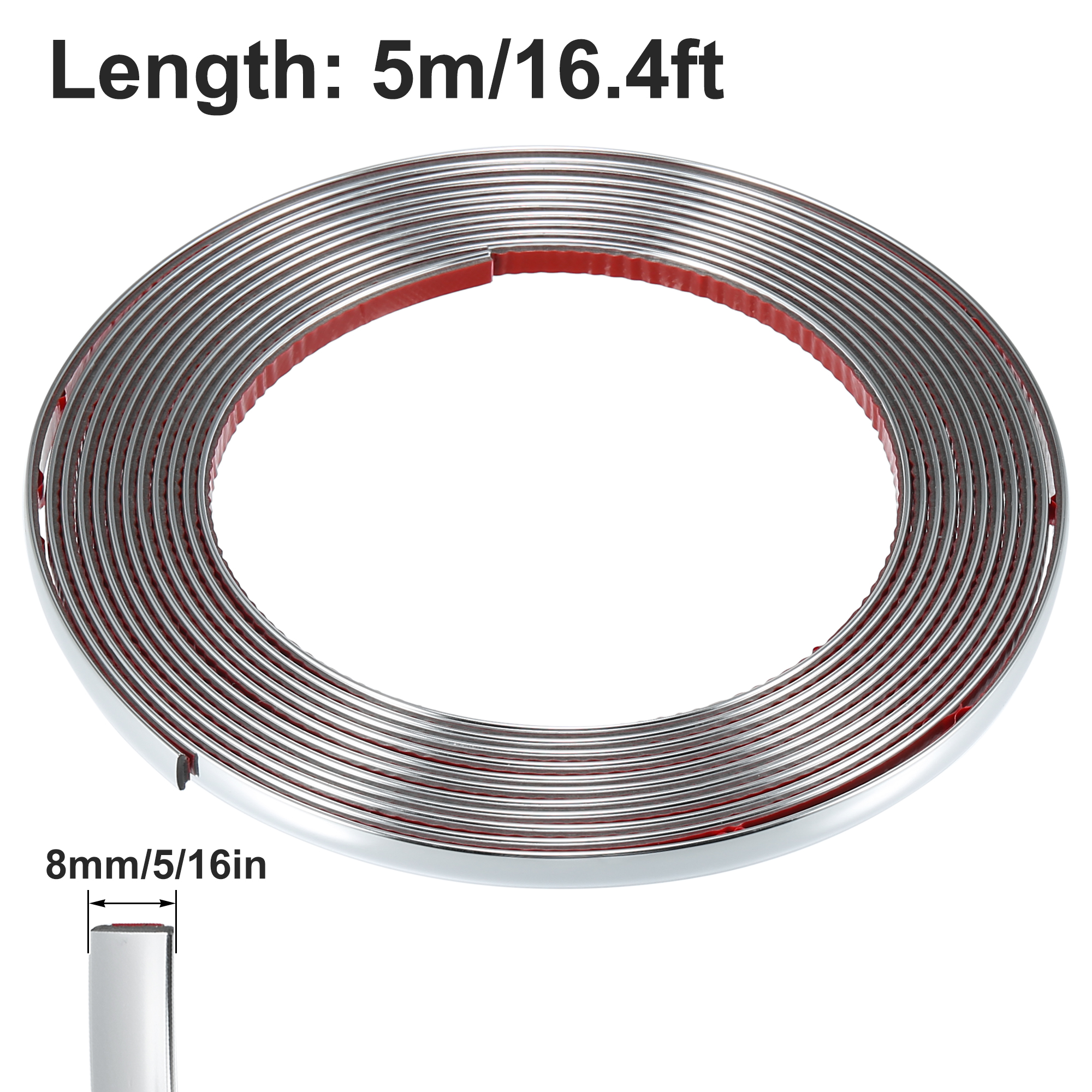 Tira de carrocería cromada para Exterior de coche, 3M/5M, parachoques, moldura protectora para puerta de coche, pegatina embellecedora de estilo, 6MM, 8MM, 10MM, 12MM, 15MM, 20MM, 30MM: Gris oscuro