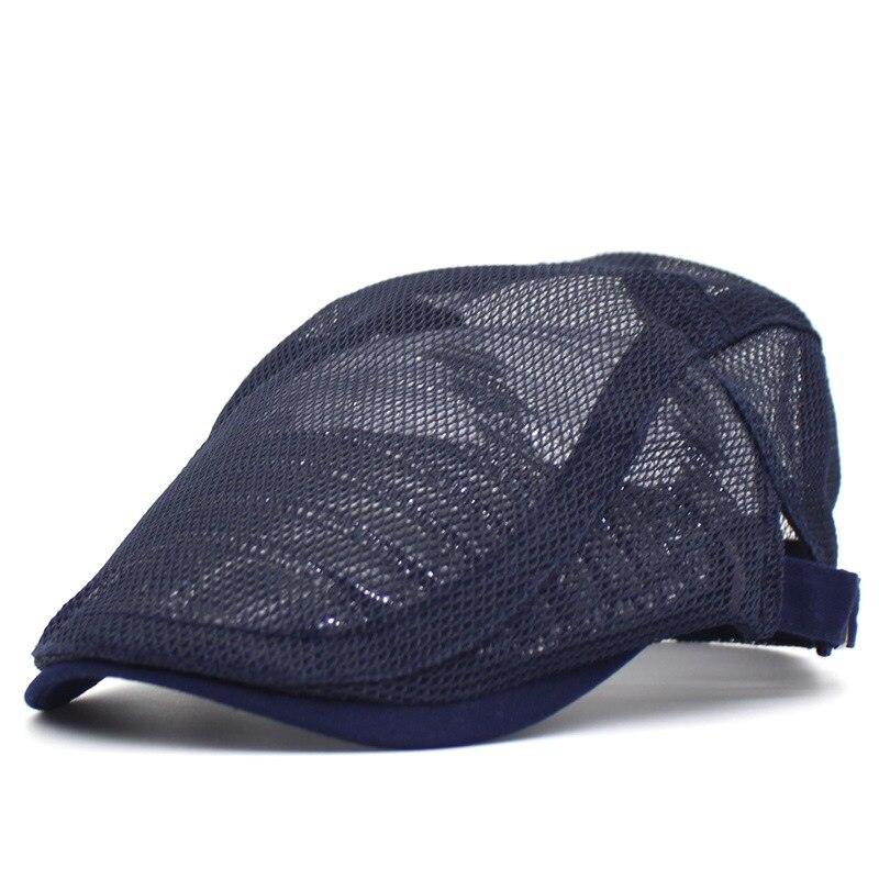 Moda berretto strillone berretto ottagonale in maglia traspirante cappello estivo cappelli piatti regolabili per uomo cappellini sportivi in cappelli estivi