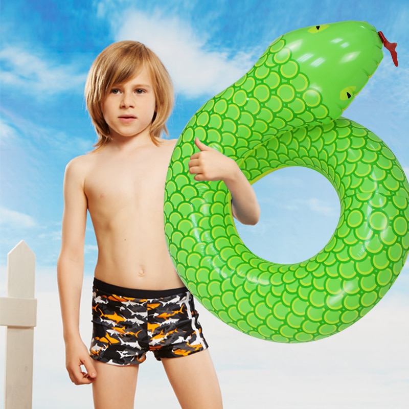 Green Snake Inflatable Pool Float For Children Kids Swimming Ring Serpent Floats Boys Girls Summer Water Party Toys Piscina boia