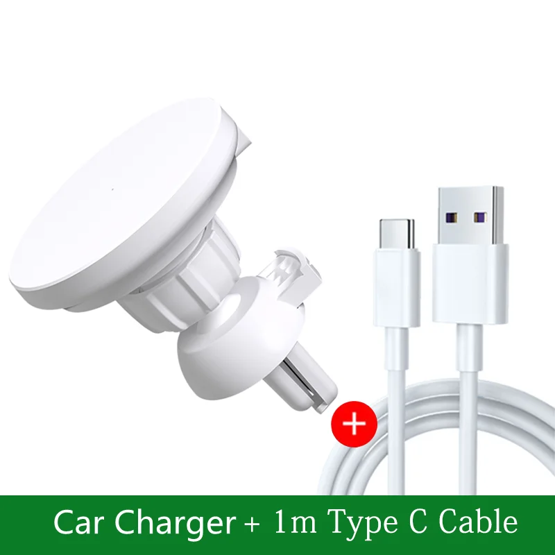 30 W magnetisches kabelloses Auto-Ladegerät Macsafe für iPhone 12 13 14 15 Profi Max Mini Luft entlüften Autotelefonhalter Ständer Schnelles Auto-beladen: Silber