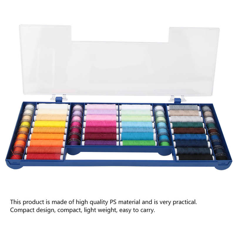 Rangement Scrapbooking 32 Color 64 Sewing Thread Kit Storage Box Sewing Machine Accessories Sewing Tools Kit