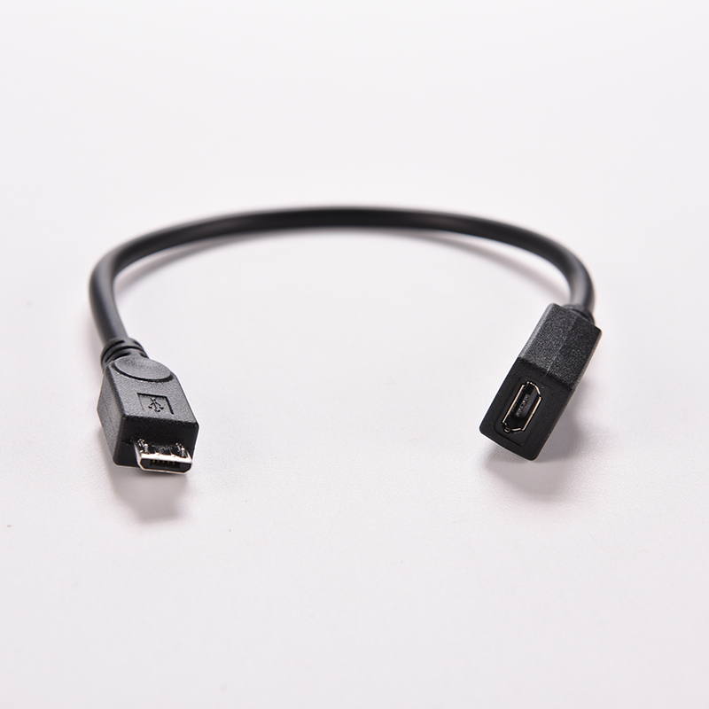 0.15M 15 Cm Micro Usb Female Naar Micro Usb Male Connector Adapter Datakabel Voor Telefoons MP3 MP4 opladen Verlengsnoer