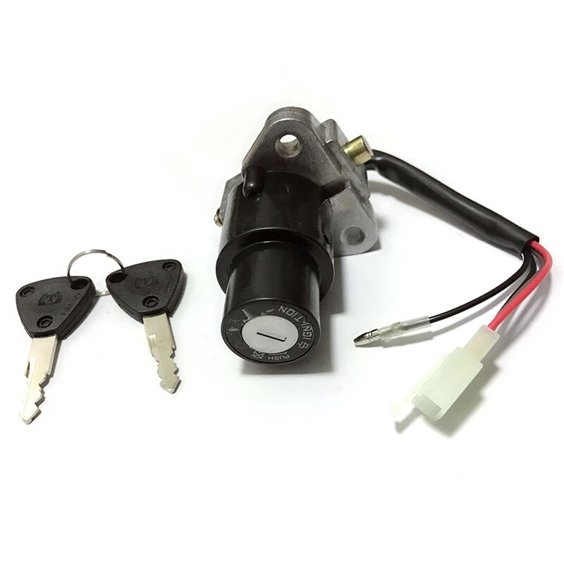 1 set motorcykel tändningslåslåsenhet 3 stift 2 nycklar passar för  dt125 r/ tzr 250/xt350/xt600