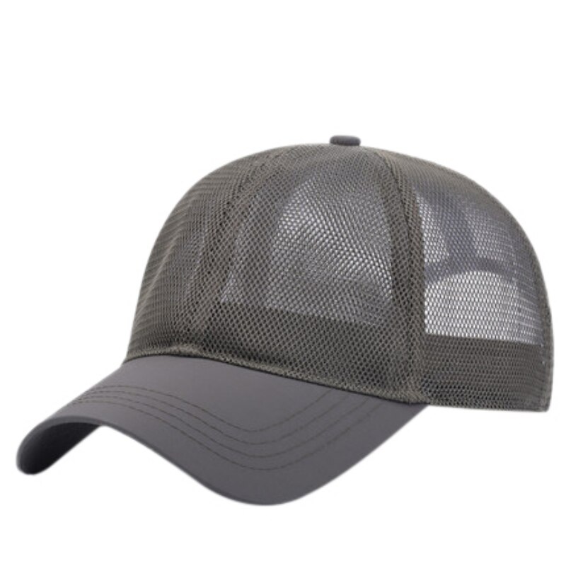 Gorra de béisbol transpirable para hombres y mujeres, sombrero de béisbol de malla lisa, Casual, sombreros para hombres y mujeres, ropa informal estilo Hip Hop, para exteriores: A14G