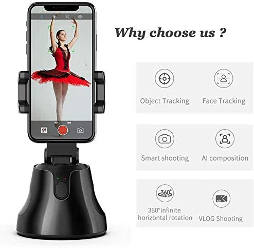 Apai Genie Smartphone Selfie Shooting Gimbal 360° Face &amp; Object Follow Up Selfie Stick for Photo Vlog Live Video Record