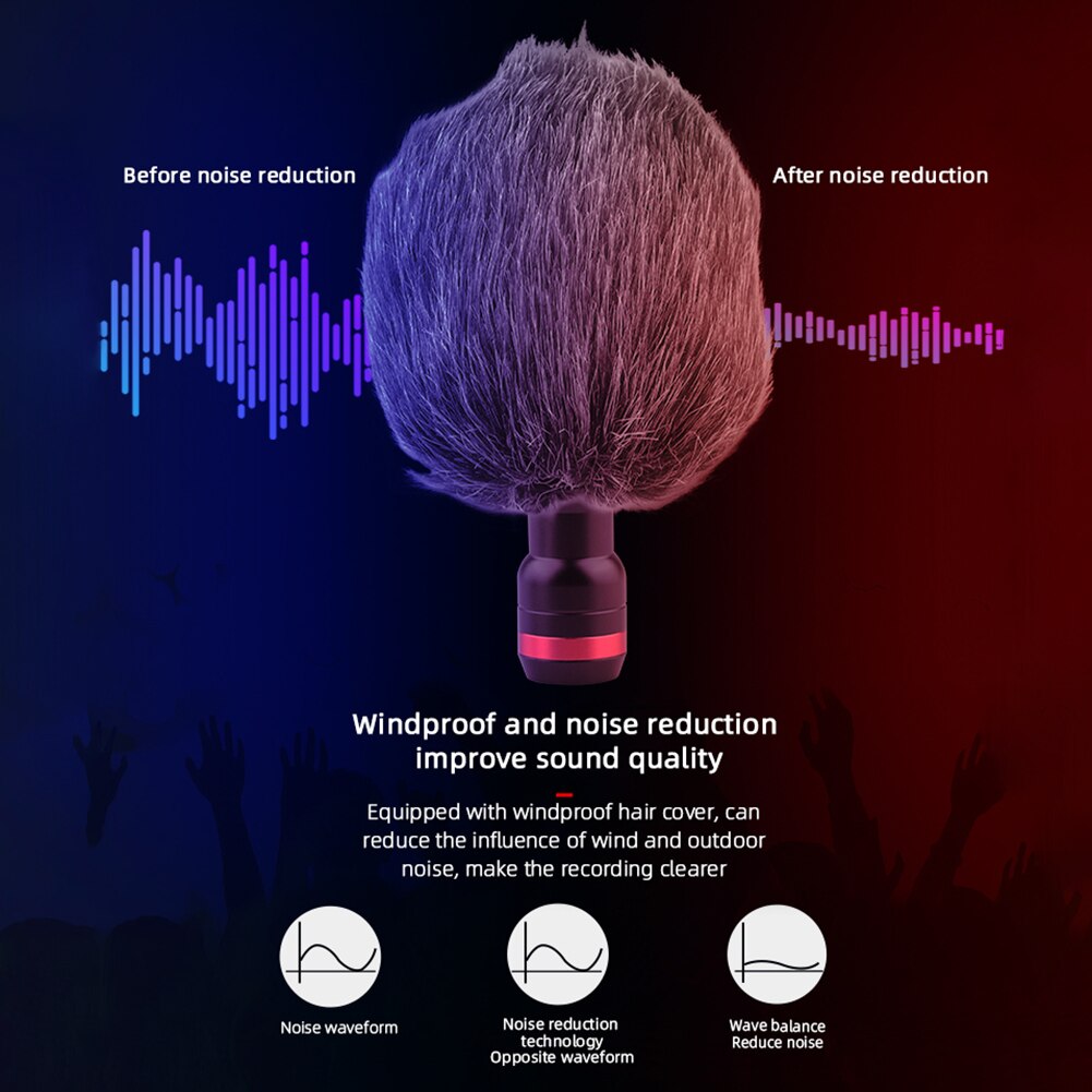 Portable Audio Video Interview Microphone with 1/4 Screw Bracket Condenser Camera Recording Mic For OSMO POCKET 2 SLR Gimbal