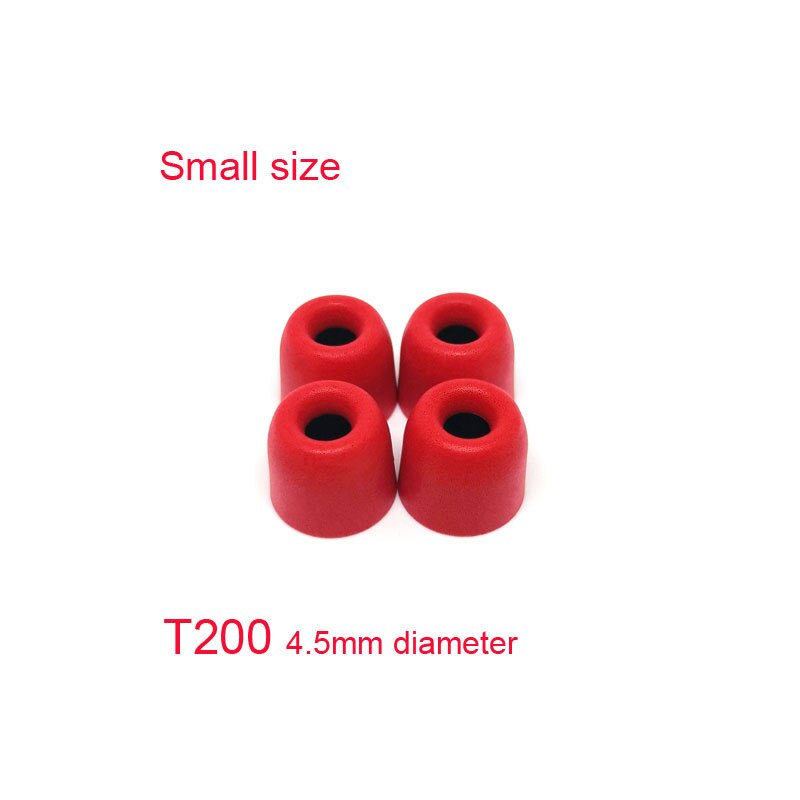 ANJIRUI T200 (LMS) caliber Ear Pads Memory Foam tips Sponge T200 ear pads cotton for in ear headphone C set Headsets accessories: T200 S 10.06mm red