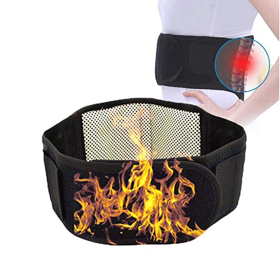 Gobygo verstelbare taille toermalijn zelfverwarmende magnetische therapie rug taille ondersteuningsgordel lendensteun massageband gezondheidszorg