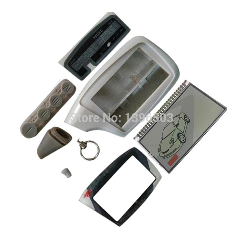 Sleutelhanger Shell Body Case + Lcd Display Voor Russische Scher-Khan Magicar 5 6 Auto Alarm Lcd Afstandsbediening scher Khan Magicar 5 6