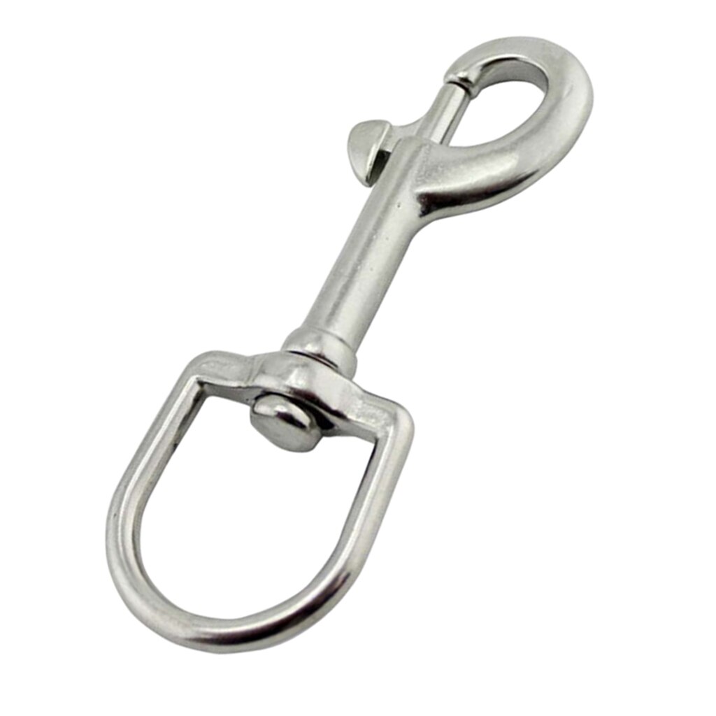 Höghållfast dykning 316 rostfritt stål vridögla bult karbinhake clip marina båtar för dykning vattensporter: 6.5cm