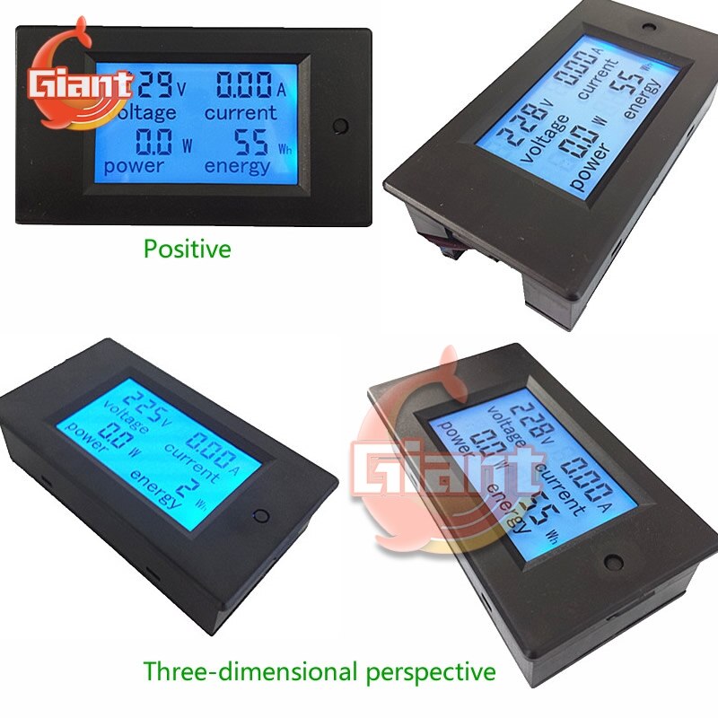 20A 50A 100A 80-260V 6.5-100V LCD Power Supply Panel Digital Voltmeter Ammeter Power Meter kWh Watt Energy Multimeter 50A Shunt