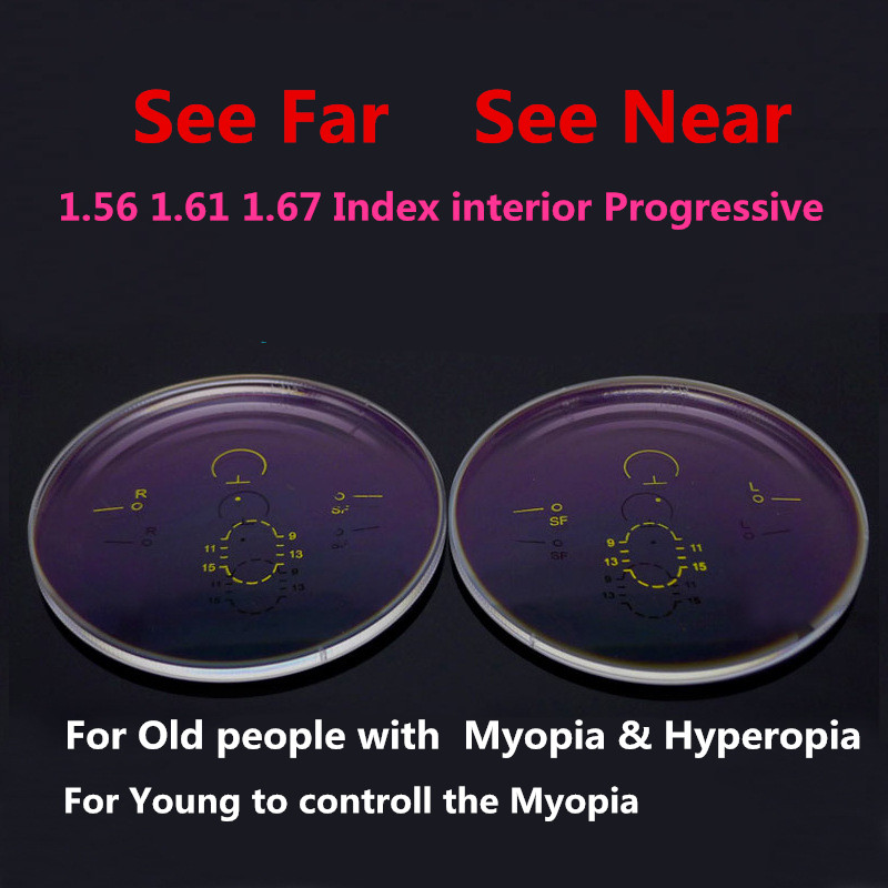 1.56 1.61 1.67 Index Within Progressive Lenses Multifocal Lenses Anti Fatigue UV Anti Reflective Myopia and Reading