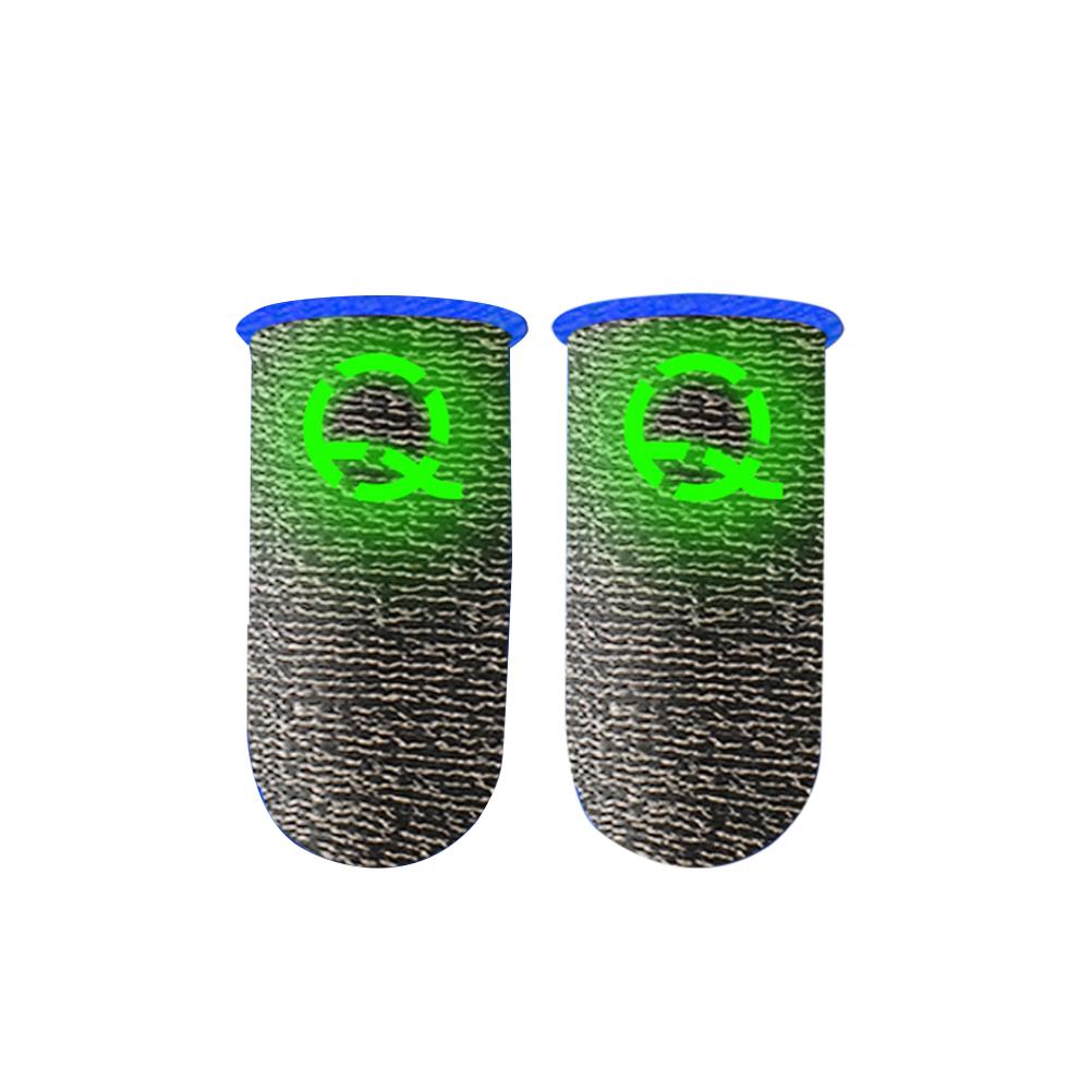 2Pcs Luminous Mobile Gaming Controller Finger Sleeves Mobile Game Gloves Touch Screen Finger Cots One Size