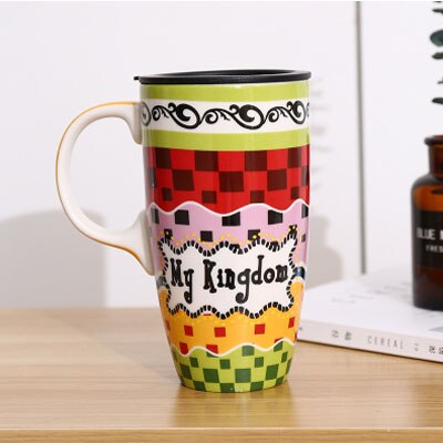 Fall Cute Cartoon Ceramic Coffee Milk Mug Mugs Breakfast Cereal Juice Red Tea Cup Student Friend Office Straw Cups: T