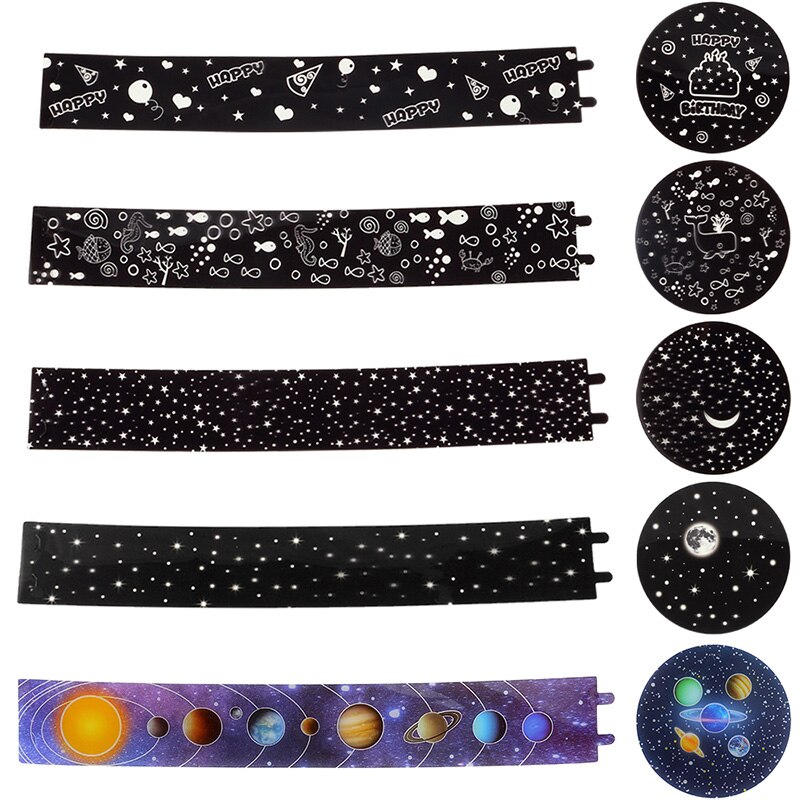 5 Set Film Star Moon Nachtlampje Sterrenhemel Projector Lamp LED Luminaria Cosmos Universe Oceaan Verjaardag Nachtlampje Voor Baby