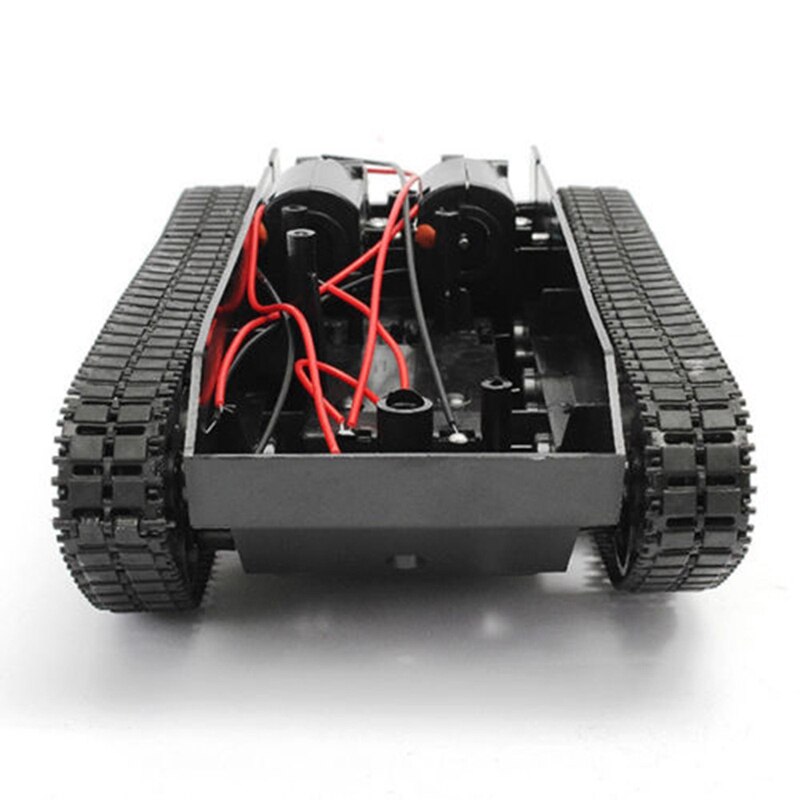 Rc tank smart robot tank bil chassis kit gummibane crawler til arduino 130 motor diy robot legetøj til børn