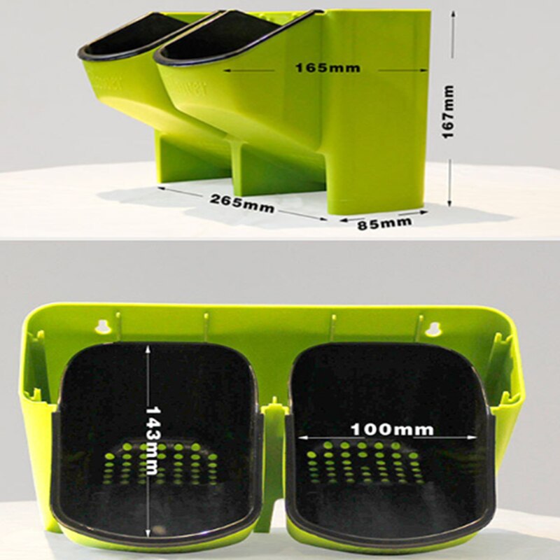 2 Pcs Stackable Hanging Flower Pot Mini Stacking Garden Vertical Plant For Veg Herb Fruit Indoor Outdoor All Season Home Decorp