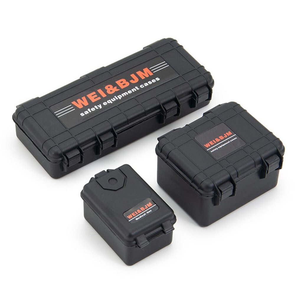 3pcs/set Mini Portable Toolbox Storage Plastic Box Accessories Remote Control Car Universal Decoration Tool