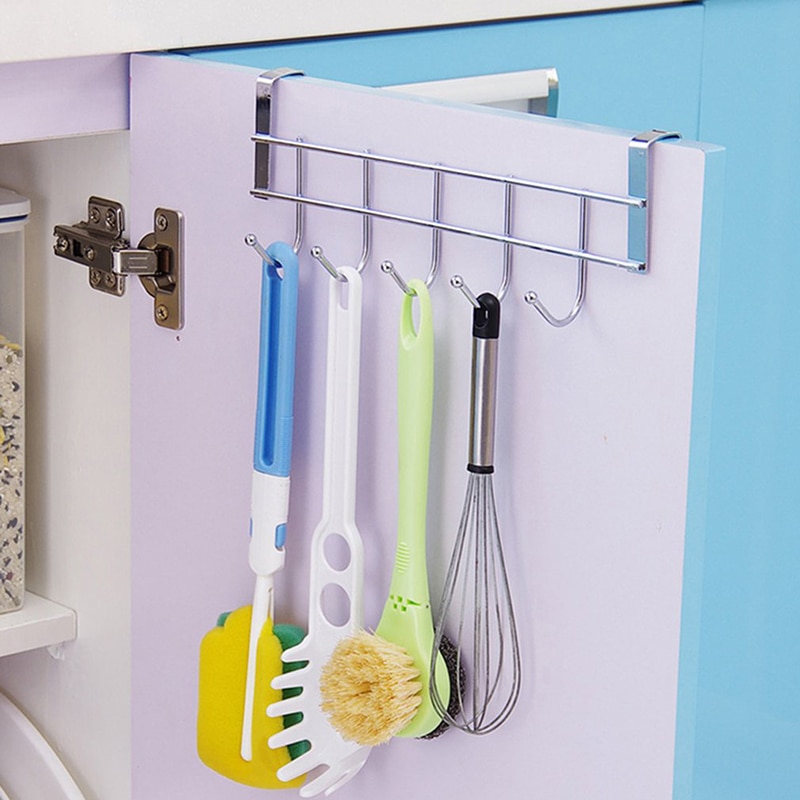 Colgador multiusos para ropa de cocina, 1 Uds., con gancho para la puerta, soporte organizador para el baño y el hogar