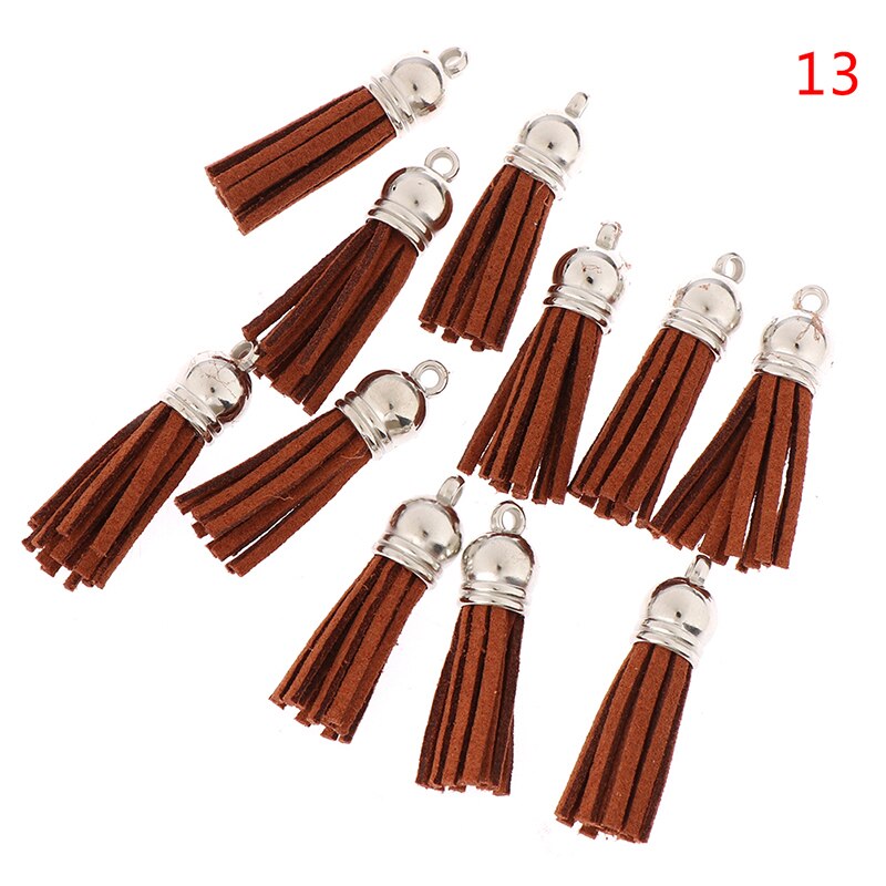 Gland en cuir pour porte-clés téléphone portable sangles bijoux frange en daim: 13