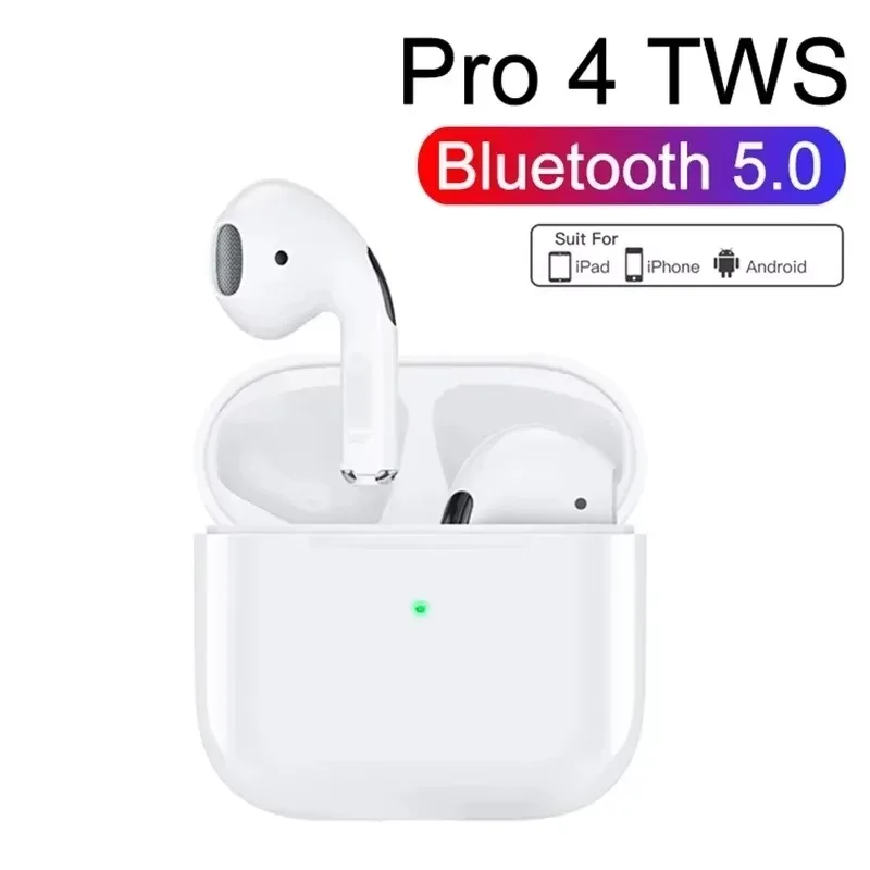 Auriculares Bluetooth Pro4 TWS, auriculares inalámbricos estéreo 9D, auriculares intrauditivos HiFi, auriculares manos libres con micrófono para Xiaomi