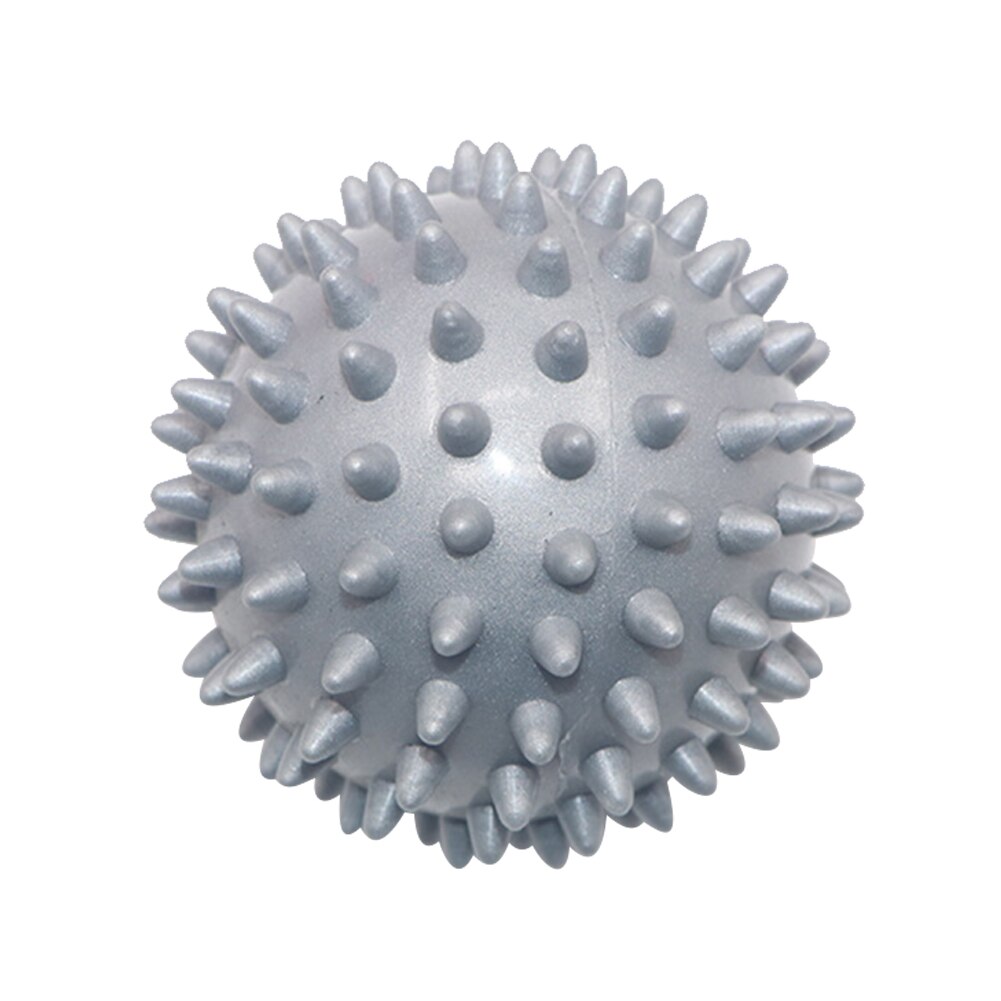 2 stk pvc massasje ball 7.5cm spike ball acupoint grip ball point nail fascia yoga ball fitness ball hedgehog ball: Mørkegrå