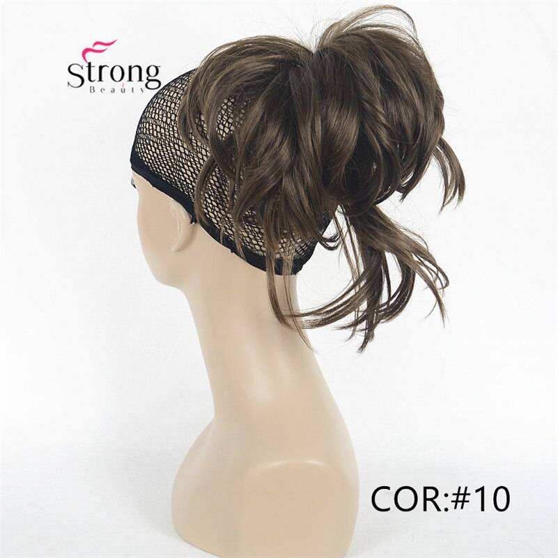 12 Inch Adjustable Messy Style Ponytail Hair Extension Synthetic Hair-Piece with Jaw Claw COLOUR CHOICES: 10 med. golden brown