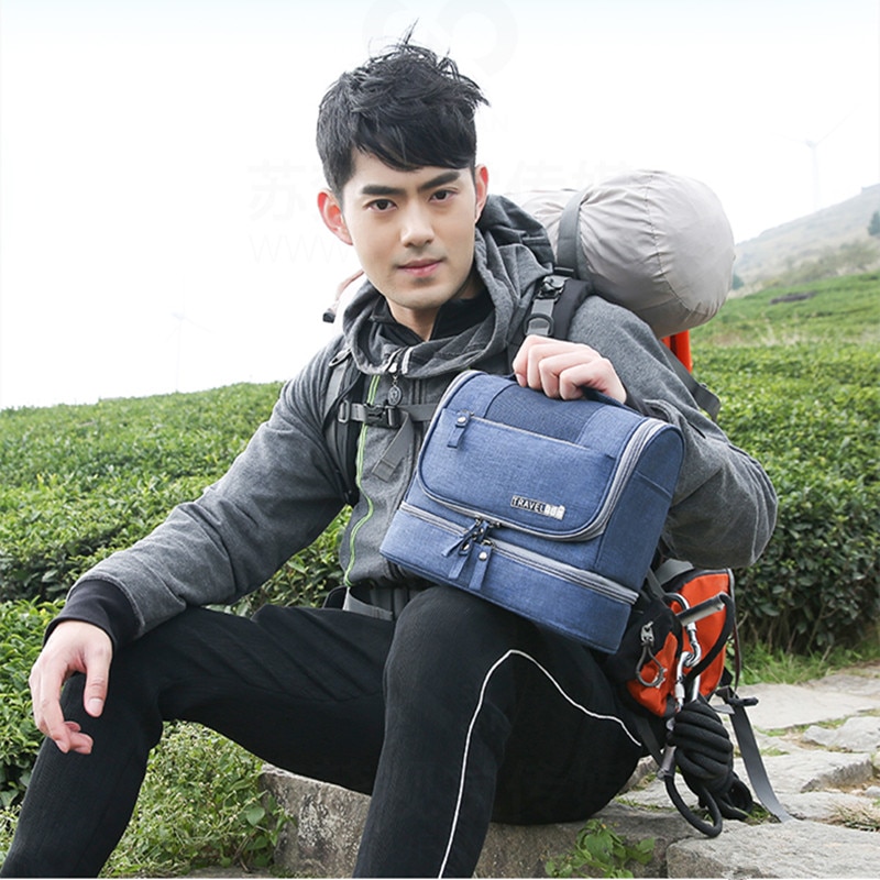 Men Hanging Hook Cosmetic Bag Travel Necessarie Large Toiletry Storage Women Makeup Vanity Cases Organizer Beauty Wash Pouch