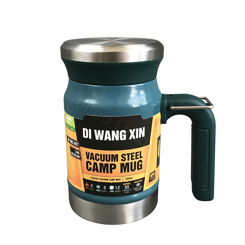 304 roestvrijstalen vacuümbekers met dubbele wand, geïsoleerde voedselflessen, thermobeker, voedselcontainer, lunchbox, voedselpot 620ml: Blauw