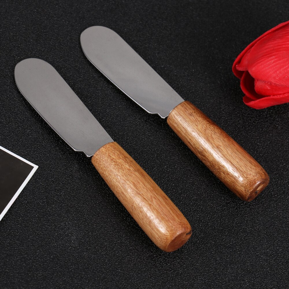 6Pcs Rvs Plastic Handvat Boter Mes Siliconen Keuken Gebruiksvoorwerp Set Koken Gereedschap