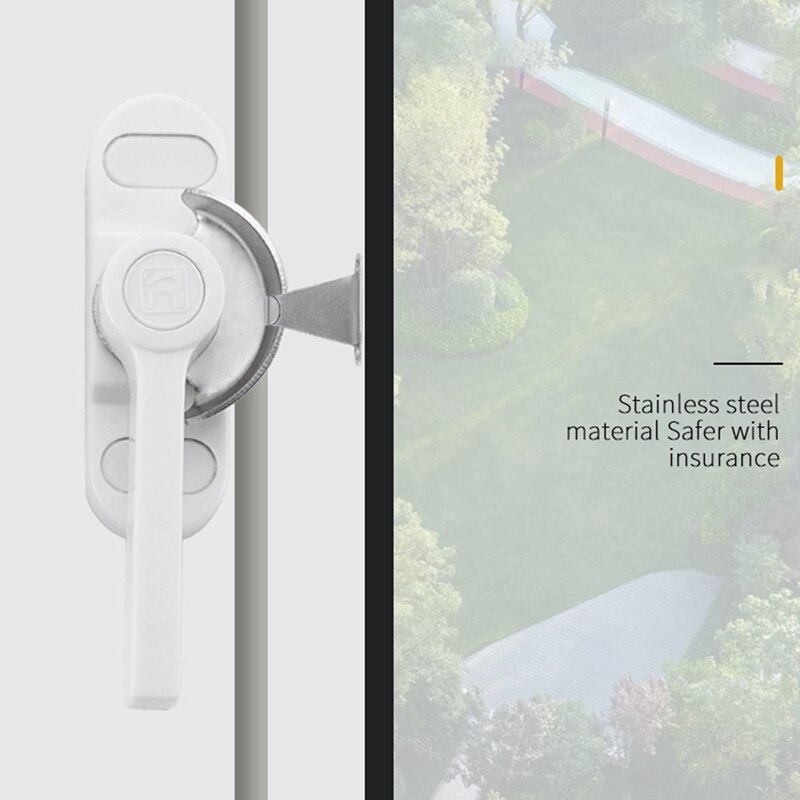 Sliding Door And Window Sash Safety Lock Crescent Type Two-Way Lock, Stainless Steel Universal Crescent Lock