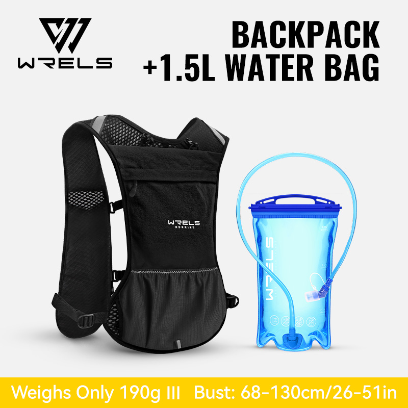 WRELS Hydrations-Rucksack mit Wasserblase, Trinkweste für Männer und Frauen, für Marathon-, Trailrunning, Radfahren und Wandern: blaue farbe