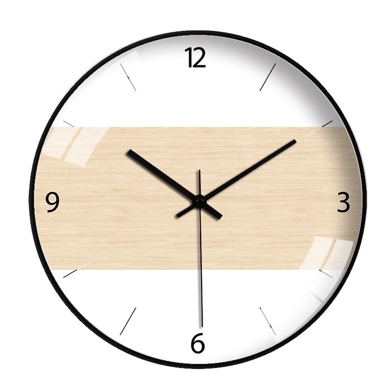 Reloj de pared nórdico para sala de estar, reloj de pared redondo, silencioso, , clásico: style2 / 12 pulgadas