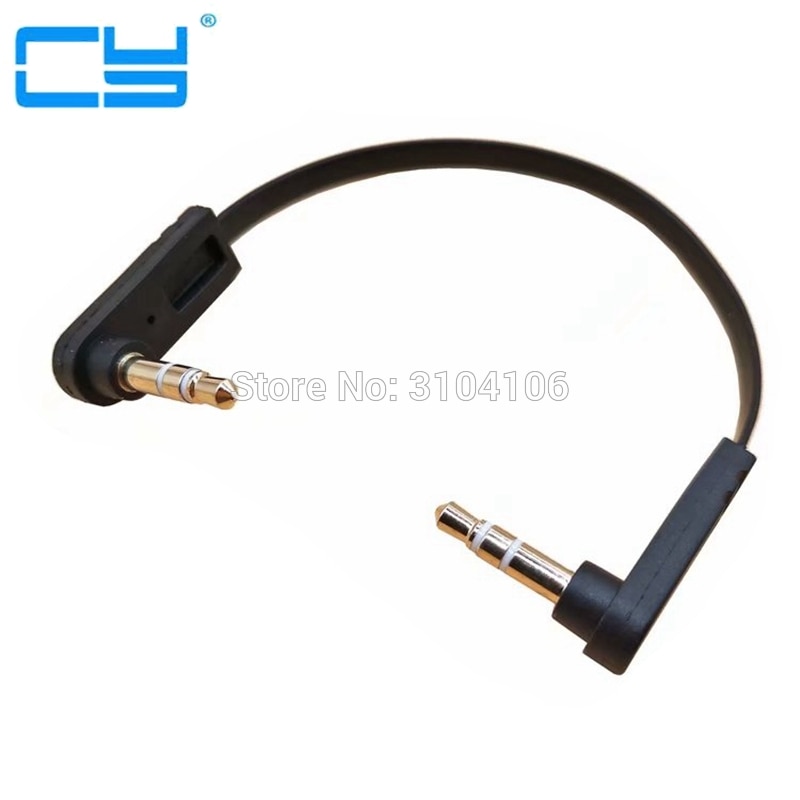 Audiokabel 3.5mm stecker auf stecker stereokopf aux-audio-kit 10cm doppelwinkel schwarz i-key kaufen