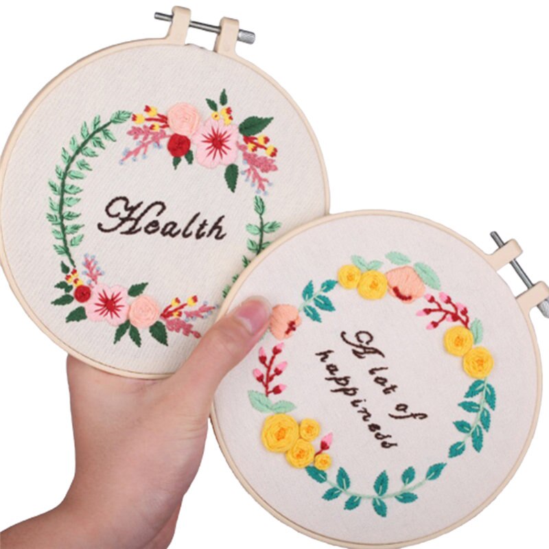 Conjunto de cintas bordadas DIY con flores de estilo europeo para principiantes, Kit de costura de cobertizo bordado, artesanía de punto de cruz, decoración cosida a mano