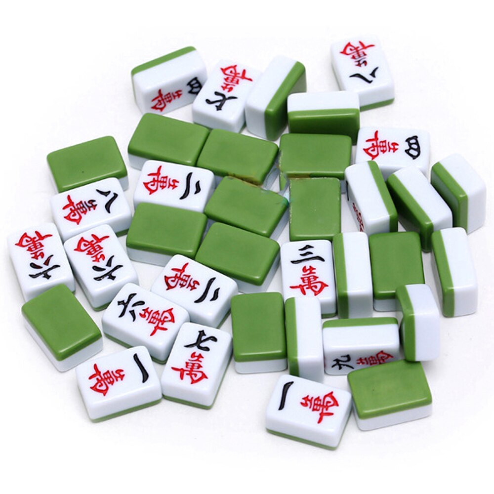 24Mm Draagbare Mini Mahjong Set Reizen Traditionele Chinese Game Indoor Entertainment Accessoires