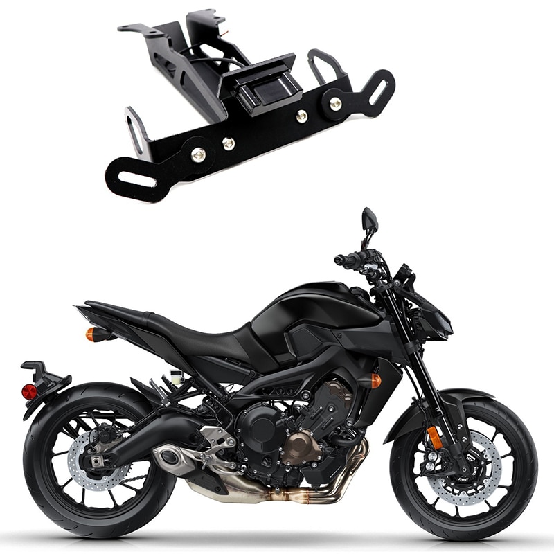 Soporte para matrícula para YAMAHA MT-09 MT09 MT 09 Tracer FJ-09 FJ09 FJ 09 accesorios para motocicleta soporte para guardabarros: Default Title