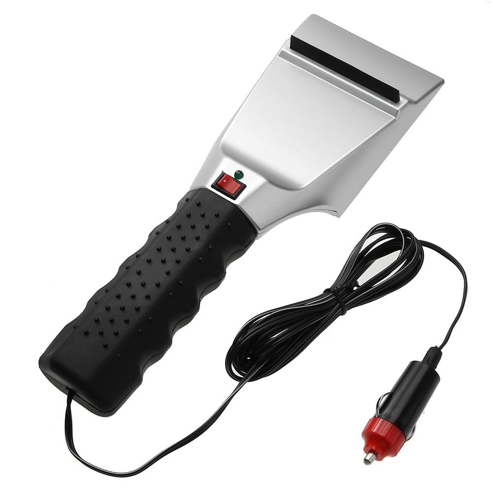 12V Electric Heated Car Ice Scraper Automobiles Cigarette Lighter Snow Removal Shovel Windshield Glass Defrost Clean Tools