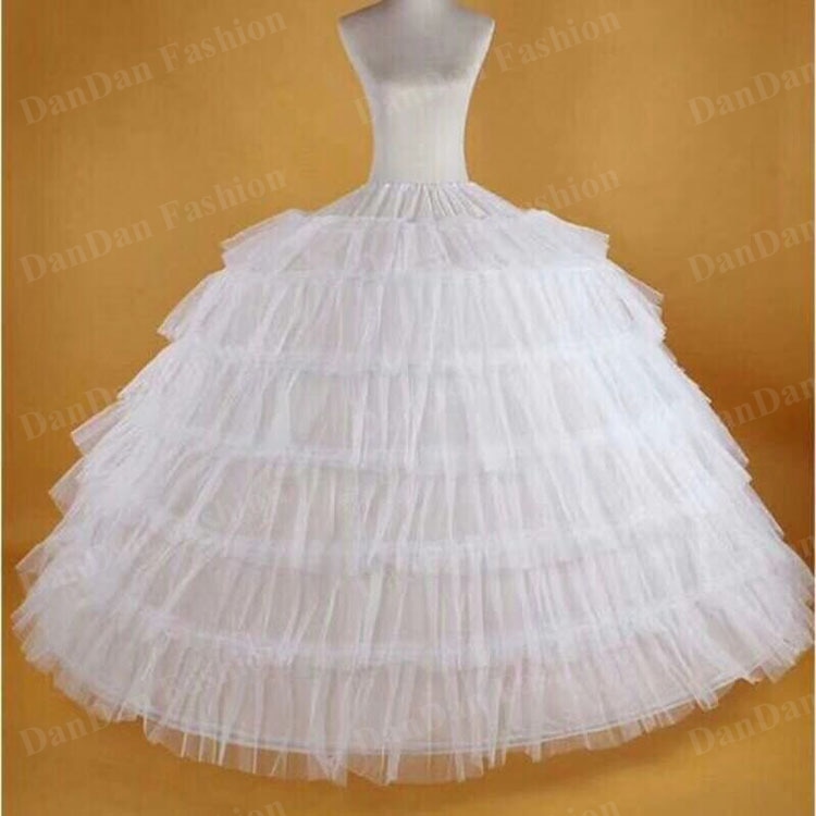 Verkoop 6 Hoops Grote Witte Petticoat Super Pluizige Crinoline Slip Onderrok Voor Trouwjurk Bruidsjurk