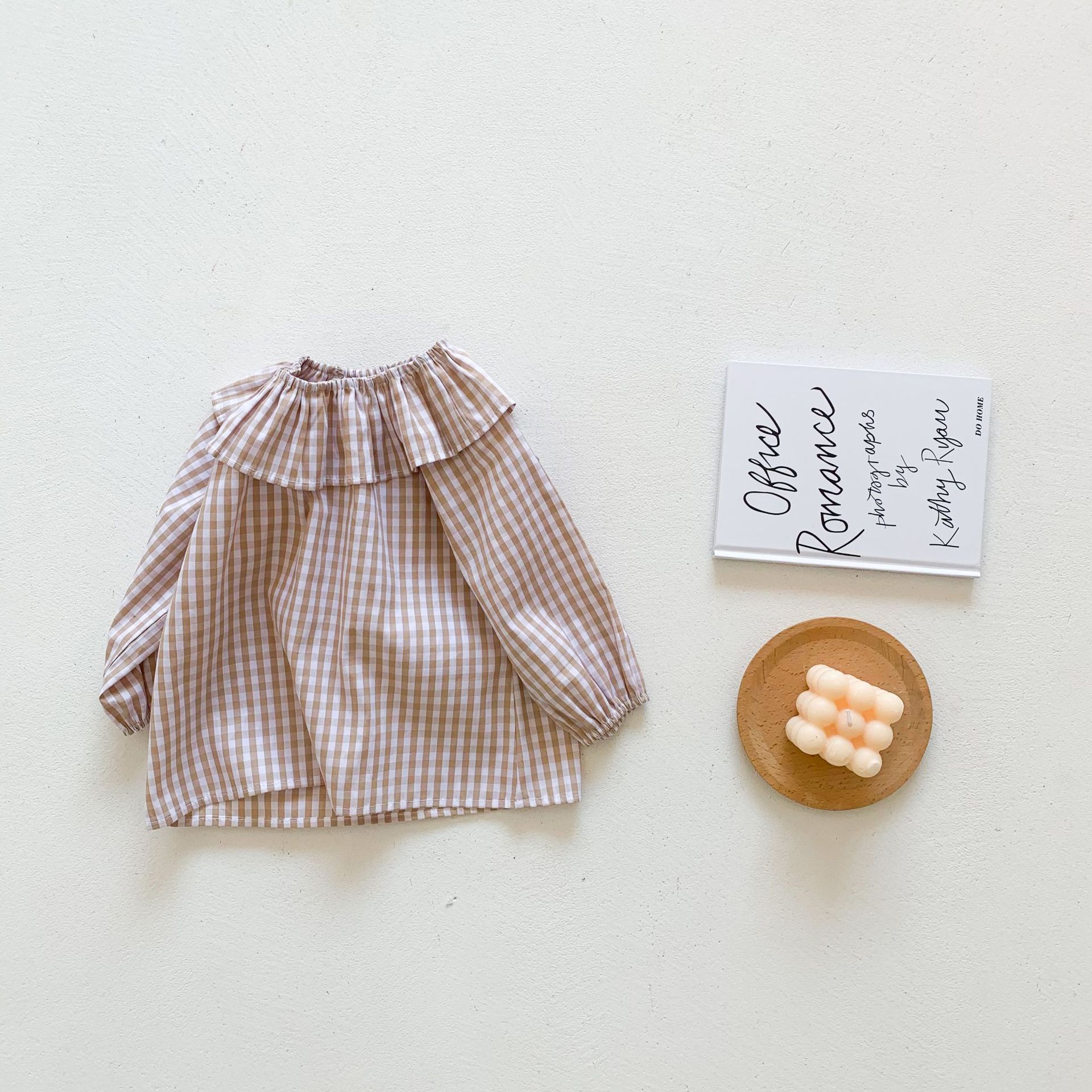 Ins Bébé T-shirts Printemps Automne Bébé Filles Plaid Dessus De Chemise Bébé Vêtements: MULTI / 66cm