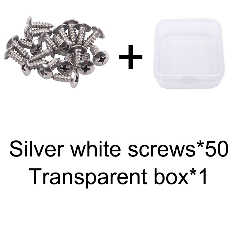 Elektrisk gitar bass beskyttelsesplate skruer 3*12mm beskyttelsesplate bakdeksel plate sokkelskruer med eske emballasje hy: Lilla