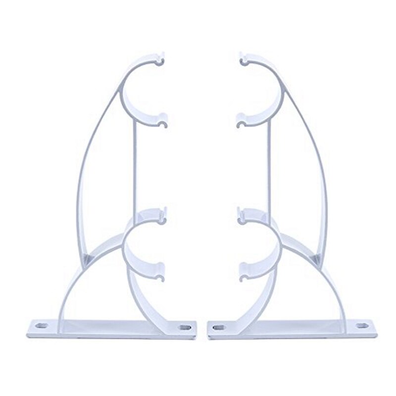 Absf dobbelt stang holder gardinstang beslag heavy duty metal aluminiumslegering 2 stk