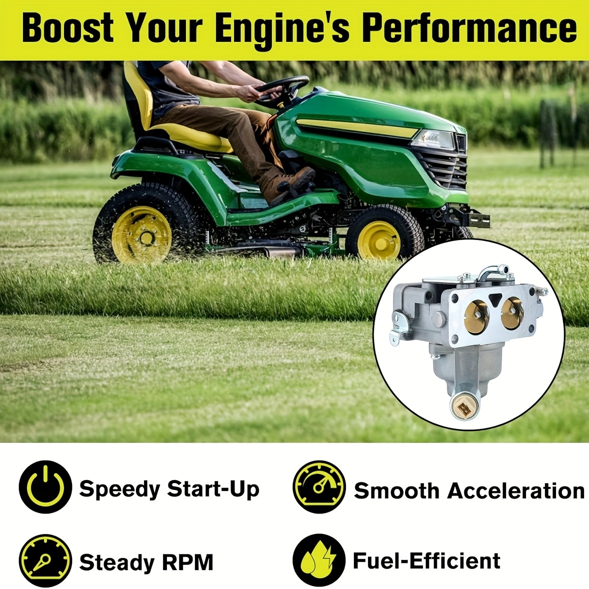 Remplacement de carburateur pour Briggs and Stratton, 791230, 791230, 799230, 699709, 20Hp, 21Hp, 22Hp, 23Hp, 24Hp, 25Hp, 499804 Carb, 407777