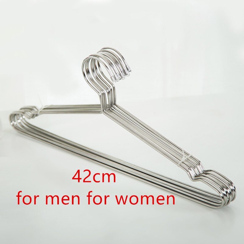 10/20 stücke 42CM Metall KleiderbüGel mit Mutter/Anti-rost Edelstahl KleiderbüGel