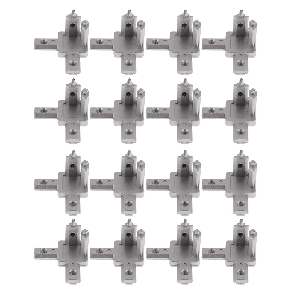 16pcs Aluminum Profile Series T-slot 3-way 90 Deg Corner Connector