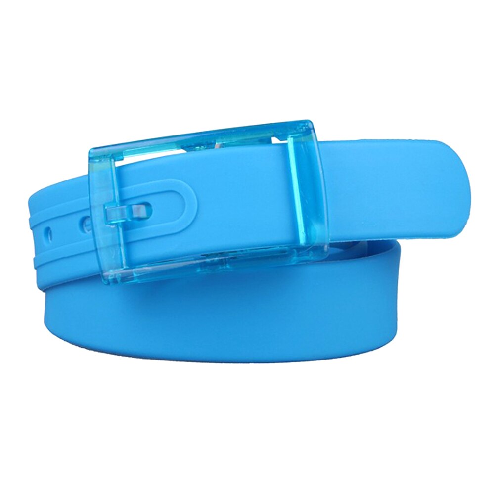 1pc Unisex gumowe spodnie do golfa paski dla mężczyzn regulowany krój do dopasowania wodoodporny plastik zapobieganie alergii pas modny pasek: LIGHT BLUE