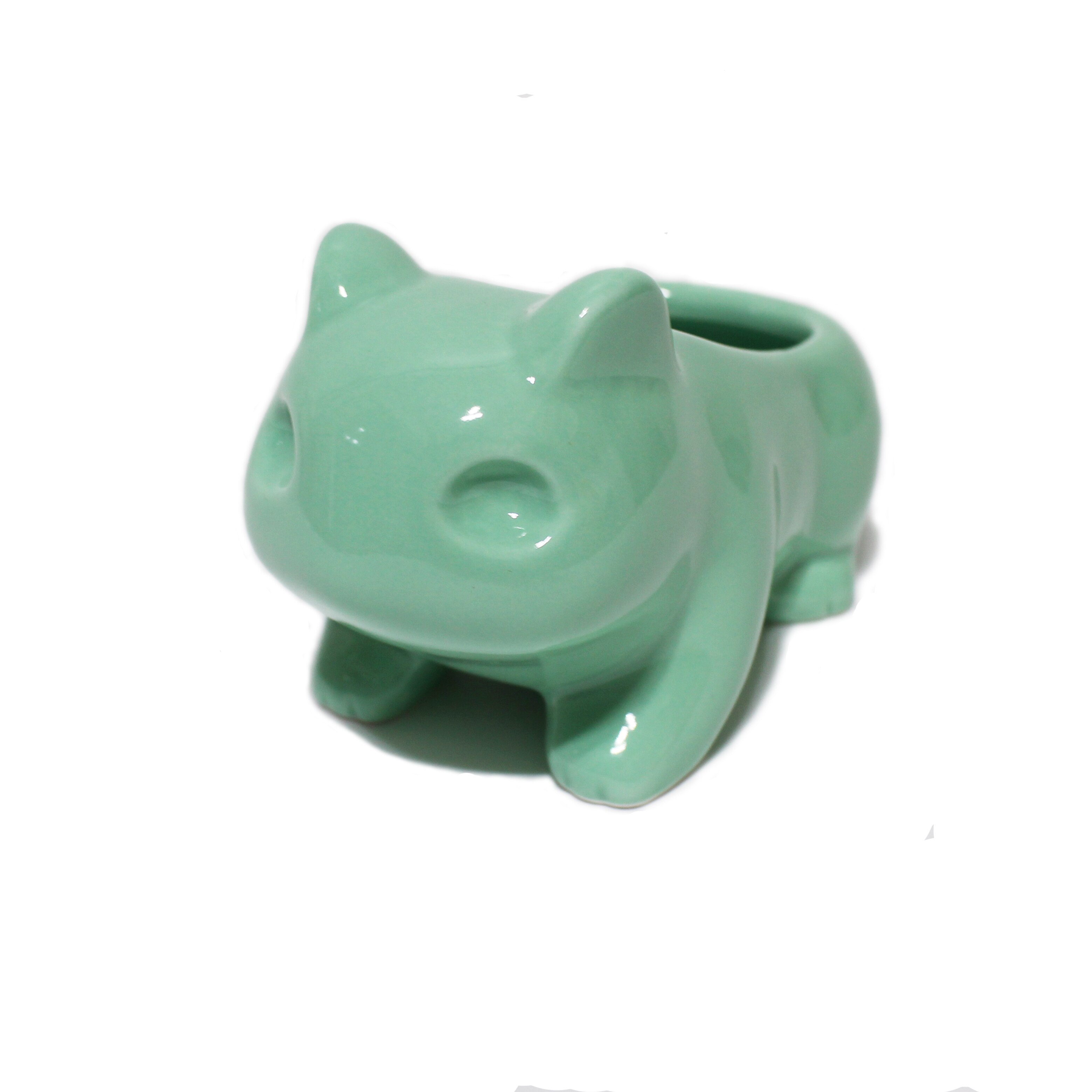 Kawaii Ceramic Flowerpot Succulent Planter Cute Green Plants Flower Pot with Hole For