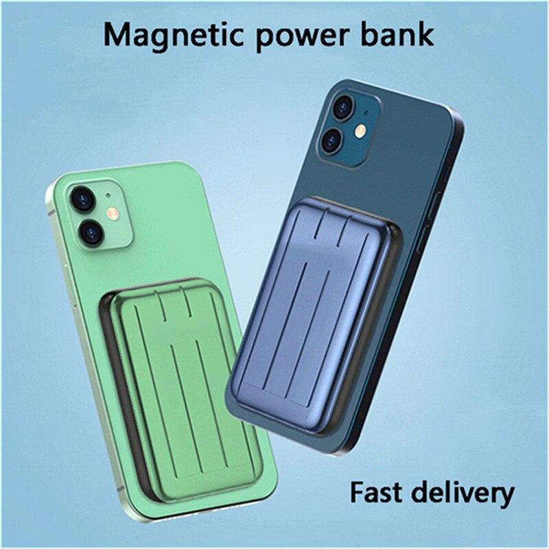 Magnetische Power Bank Draadloze Snel Opladen Mobiele Voeding Voor Apple 12 Serie Externe Batterij Oplader Extra Batterij