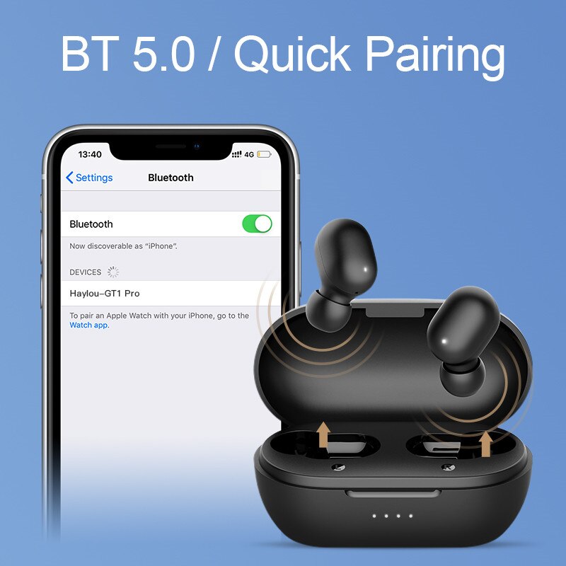 Haylou GT1 Pro Bluetooth Earphone Long Battery HD Stereo TWS Touch Control Wireless Headset With Dual Mic Noise Isolation