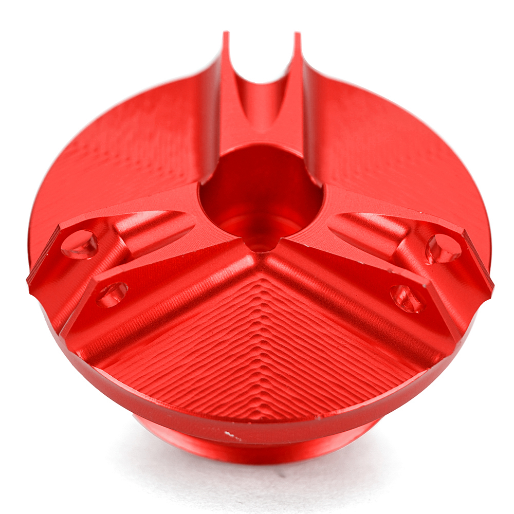 Tapa de filtro de aceite de motor, tapa de tornillo de perno de tapón de drenaje, accesorios de motocicleta para Yamaha YZF R1 R3 R6 XT660Z XT1200Z SUPER TENERE: Rojo